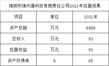 綿陽(yáng)市綿州通科技有限責任公司2021年經(jīng)營(yíng)成果(圖1)